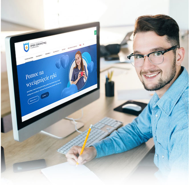 na obrazie projektant tworzy projekt dostępnej strony WCAG